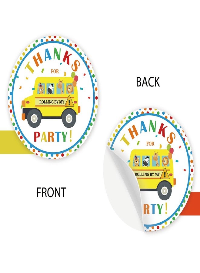 FORSHEEP 40pcs School Bus Thank You Stickers, Traffic Themed Bus Thank You Labels, Back to School Thanks Stickers for Birthday Party Favors - Image 4
